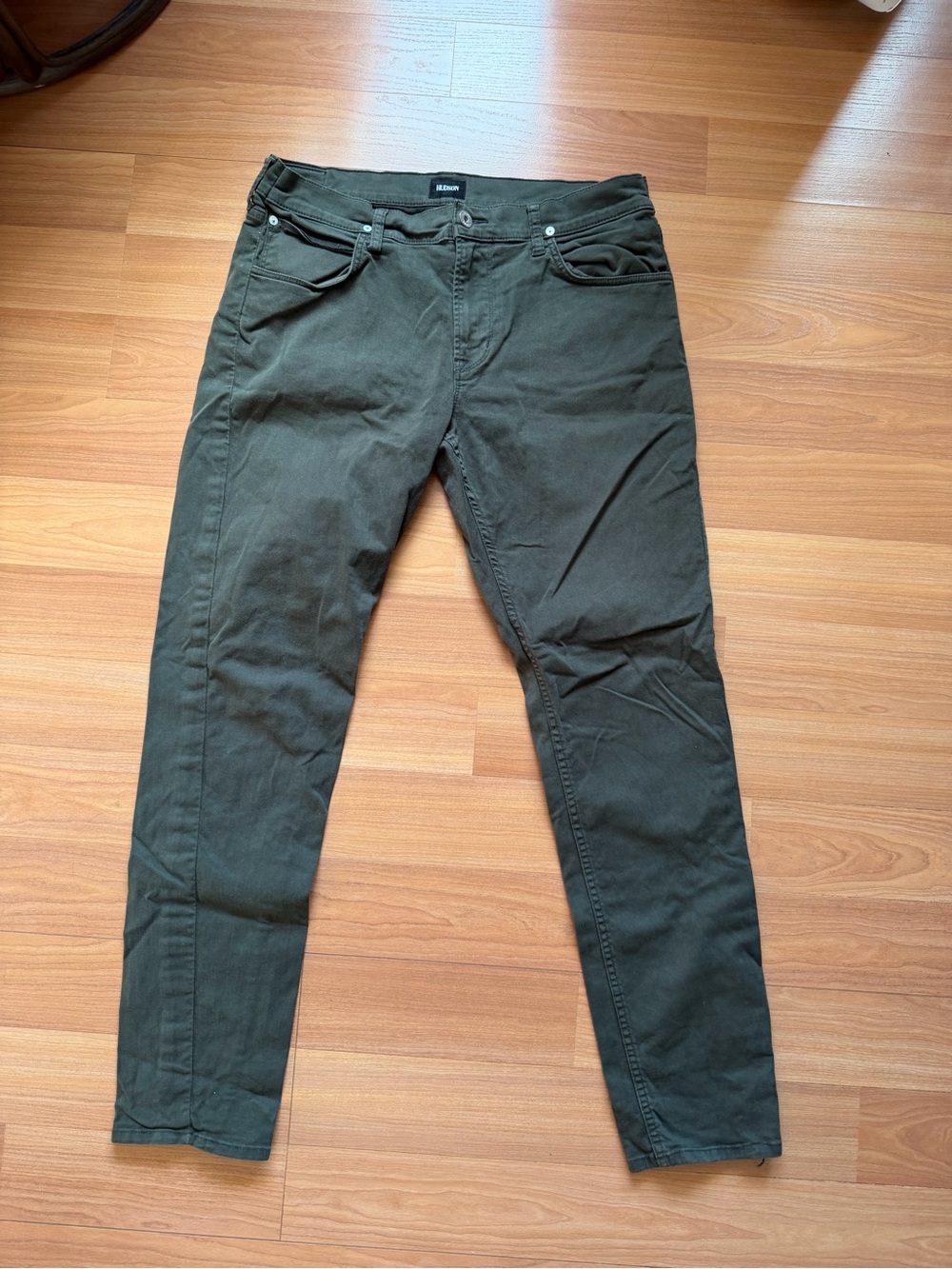 Hudson Blake Slim Straight Olive Green Pants Men’s Size 38